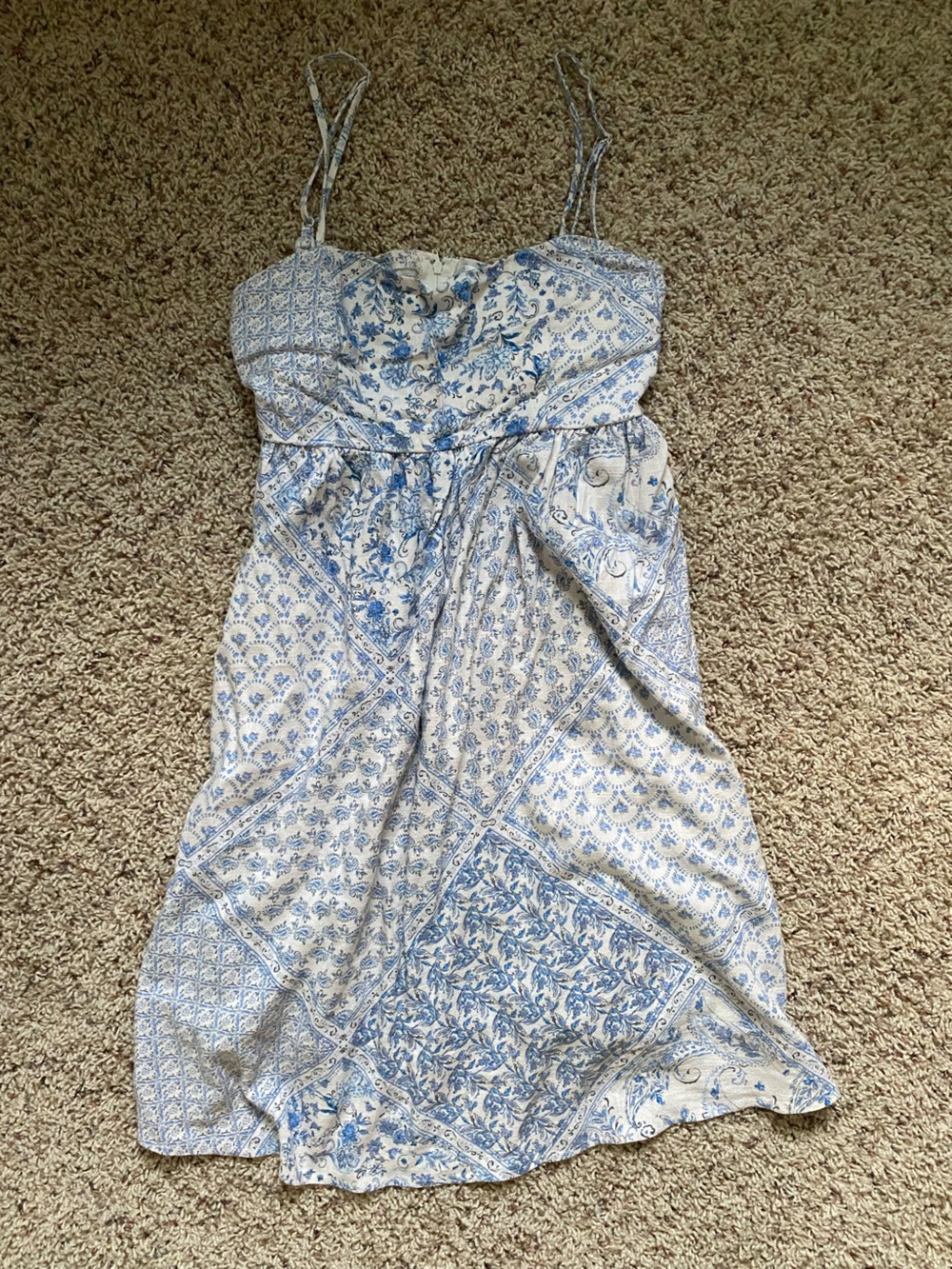 Altered state floral linen and rayon dress